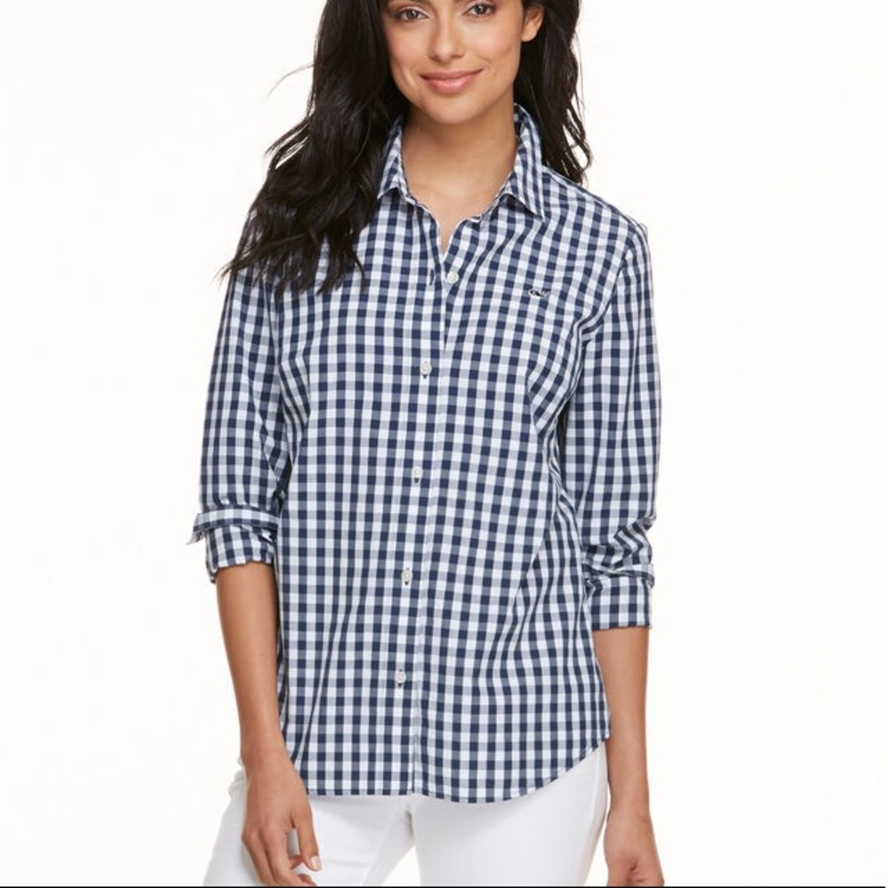 VV Gingham Button Up